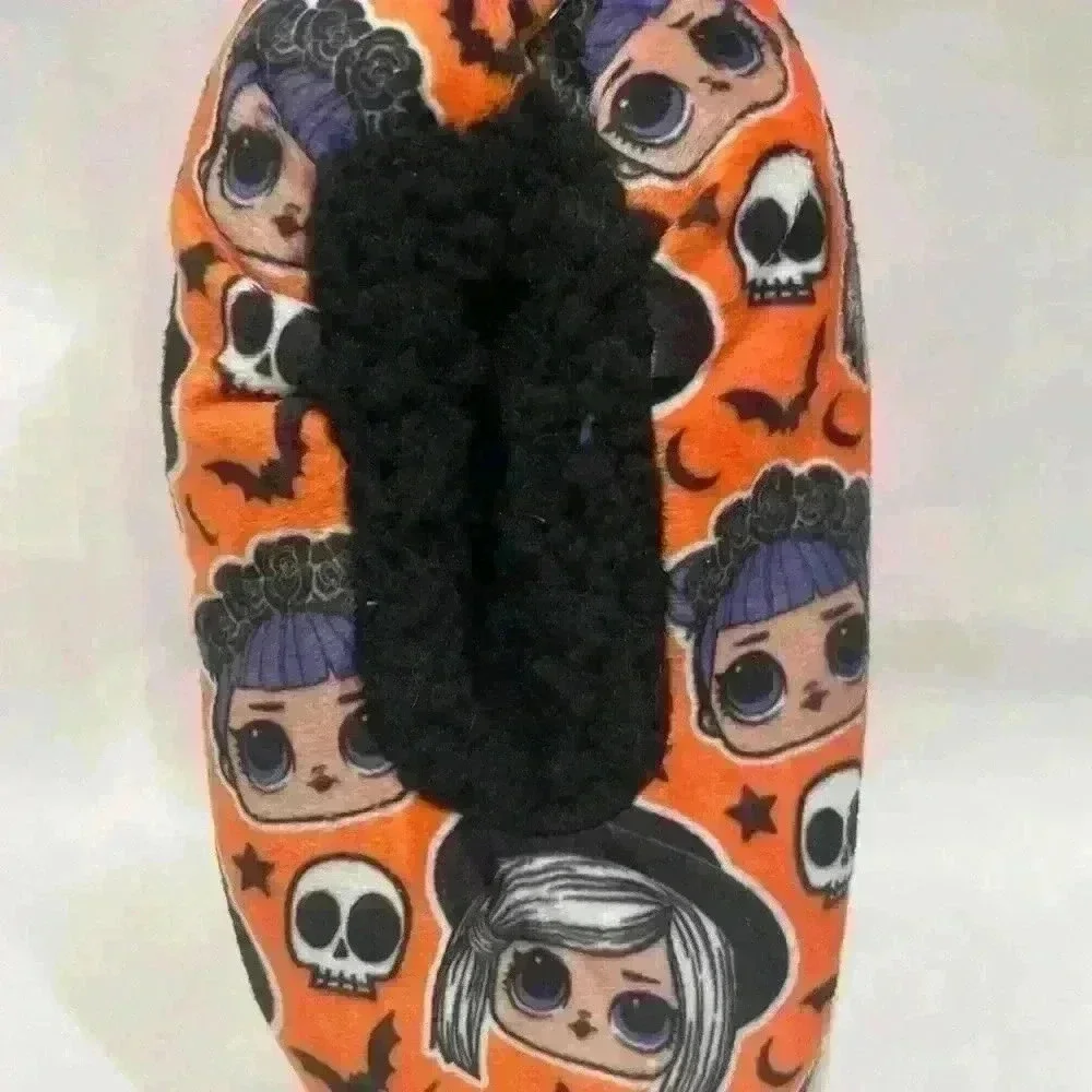 L.O.L Surprise 💀Halloween Slipper Socks with Grippers shoe size s/m 8-13 kids